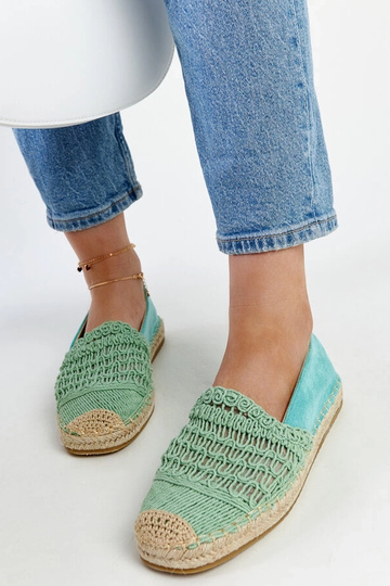 Gordanas piparmētru ažūra espadrilles 2