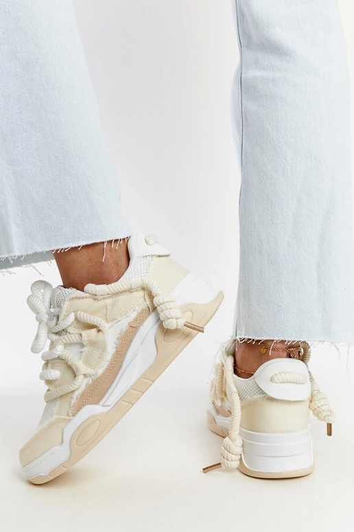 Bēši sporta apavi ar materiāla...