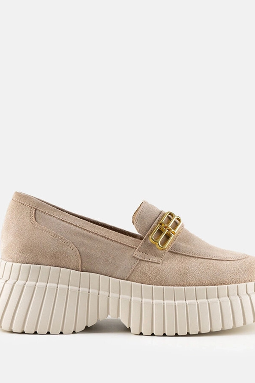 Bēši zamšādas puszābaki Karino uz... Bēši zamšādas puszābaki Karino uz...