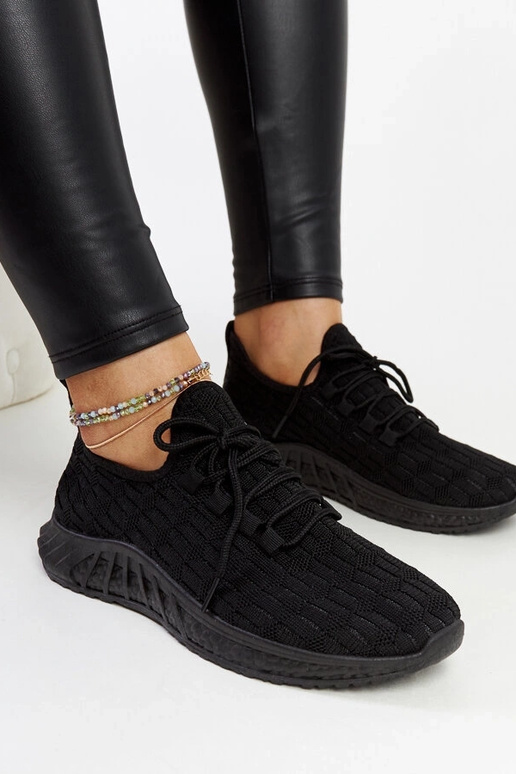 Melni materiāla sporta apavi Milena