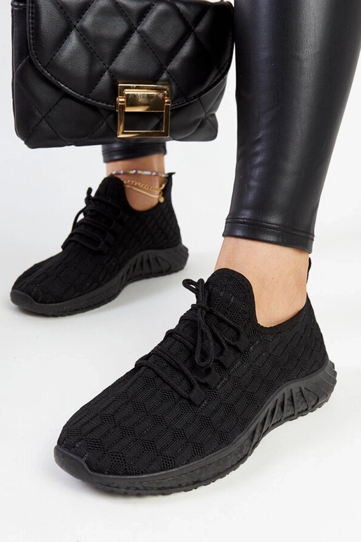 Melni materiāla sporta apavi Milena