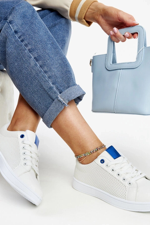 Baltas eko-ādas kedas Semret