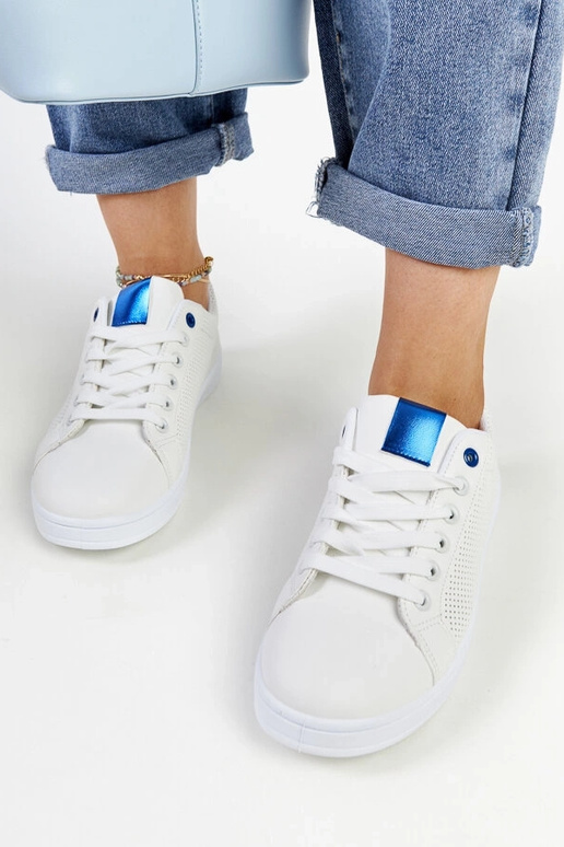 Baltas eko-ādas kedas Semret