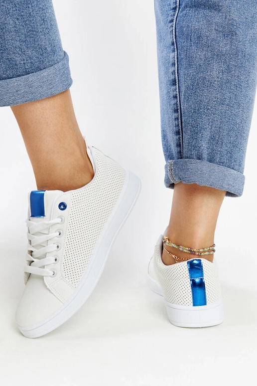 Baltas eko-ādas kedas Semret