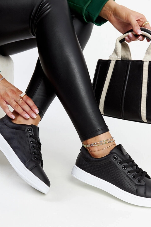 Melnas eko-ādas kedas Semret