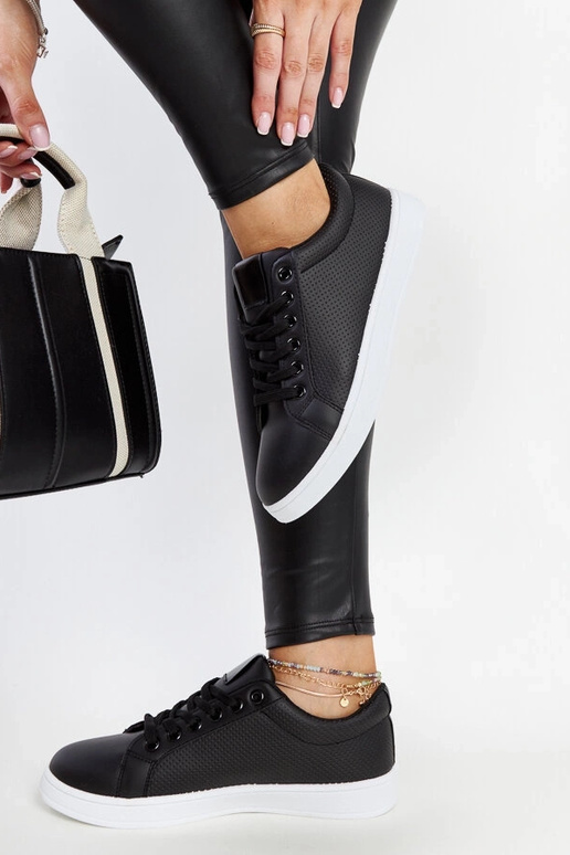 Melnas eko-ādas kedas Semret