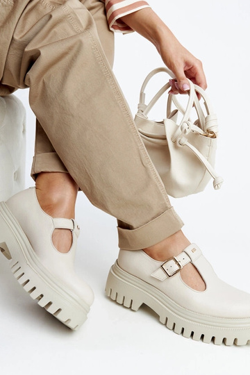 Bežīgi ādas puszābaki Karino 2