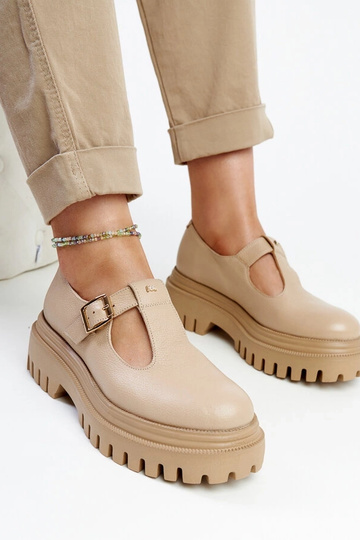 Tumši bežīgi ādas puszābaki...