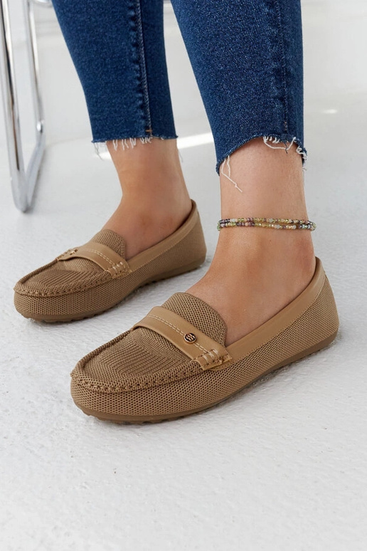 Bēša auduma mokasīni Fombio