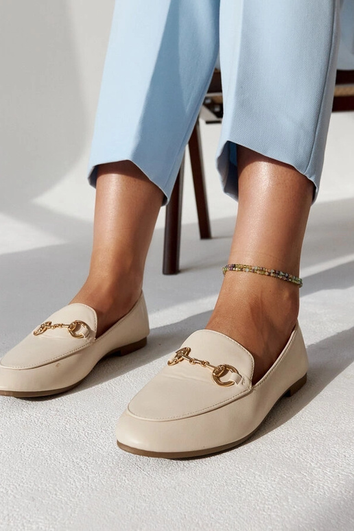 Bēši mokasīni ar sprādzi Erminia