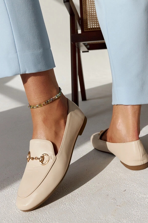 Bēši mokasīni ar sprādzi Erminia