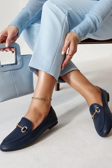 Tumši zili mokasīni ar... 2