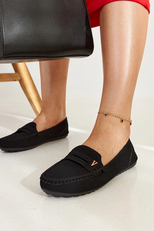 Melni mokasīni ar matētu apdari no...