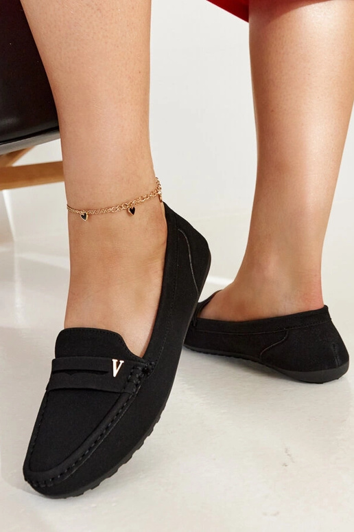 Melni mokasīni ar matētu apdari no...