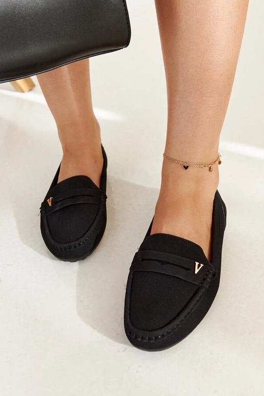 Melni mokasīni ar matētu apdari no...