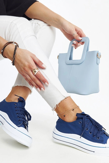 Tumši zili sporta apavi uz... 2