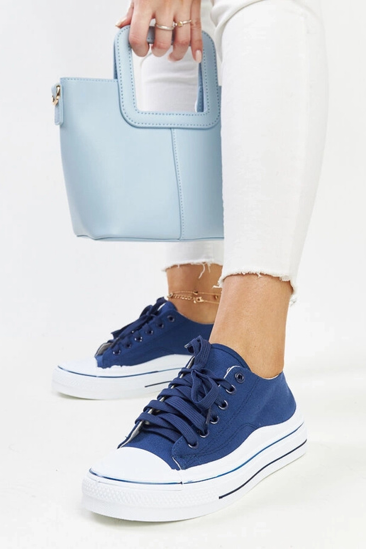 Tumši zili sporta apavi uz platformas...