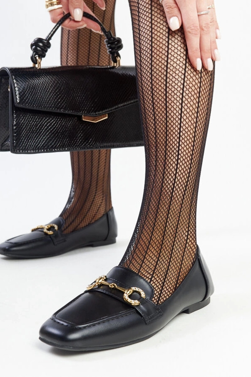 Melni Areebah sprādzes mokasīni