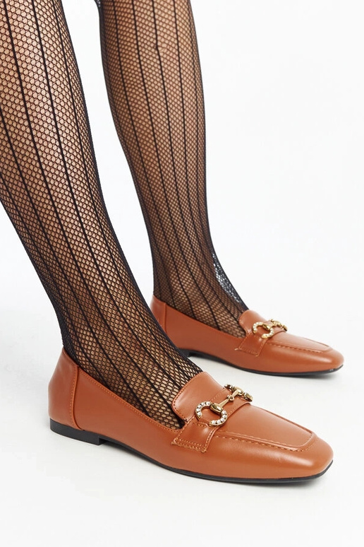 Brūni Areebah sprādzes mokasīni