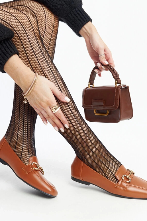 Brūni Areebah sprādzes mokasīni