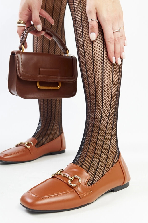 Brūni Areebah sprādzes mokasīni