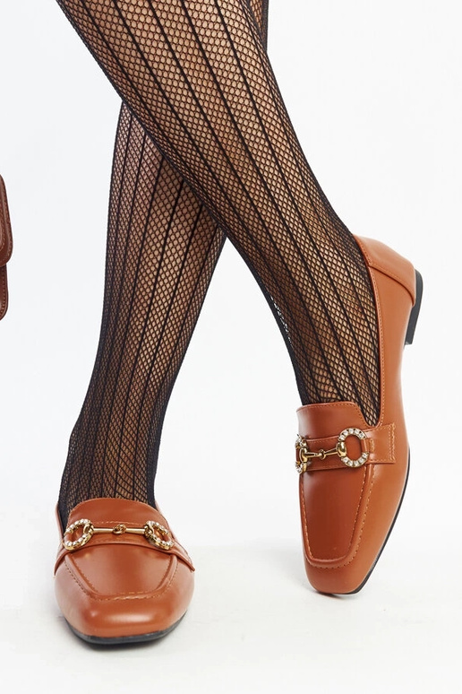 Brūni Areebah sprādzes mokasīni