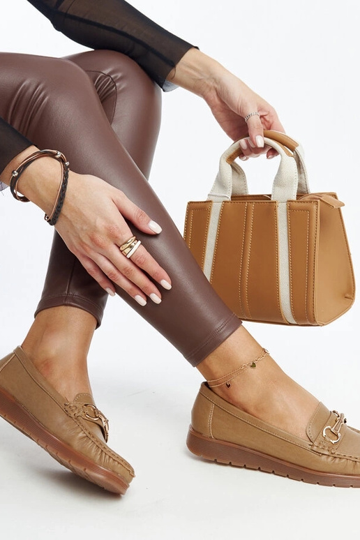 Anisah tumši smilškrāsas mokasīni ar...