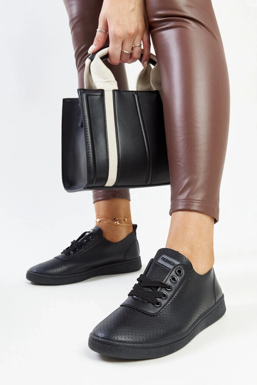 Melnas eko-ādas kedas Yusra