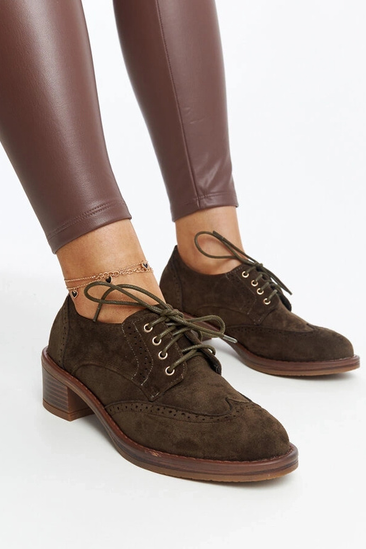 Zaļi zamšādas puszābaki ar papēžiem...