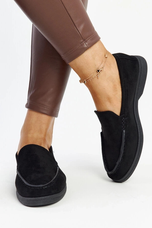 Melnas zamšādas Rumay kurpes