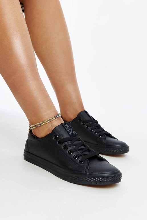 Melnas eko-ādas kedas Luz