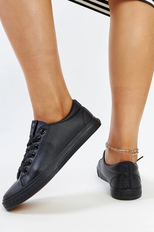 Melnas eko-ādas kedas Luz