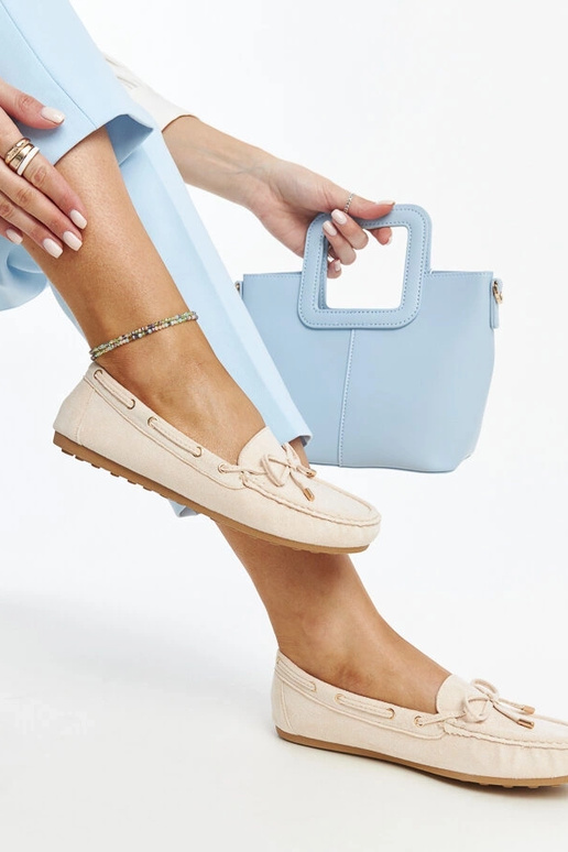 Aneesa gaiši bēši zamšādas klaipi