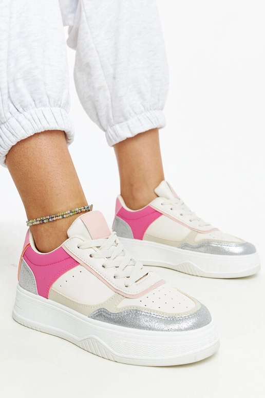 Baltas un rozā kedas ar biezāku zoli...