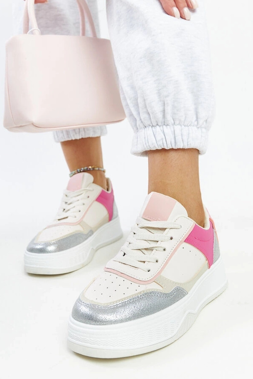 Baltas un rozā kedas ar biezāku zoli...