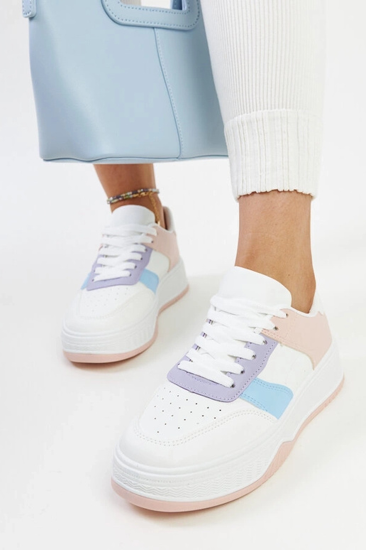 Baltas un rozā kedas ar biezāku zoli...