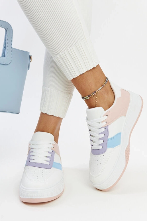 Baltas un rozā kedas ar biezāku zoli...