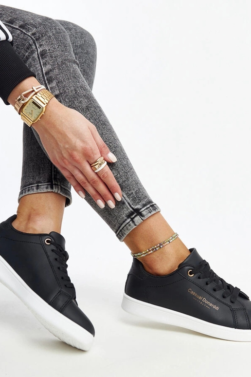 Melnas Furat eko-ādas kedas