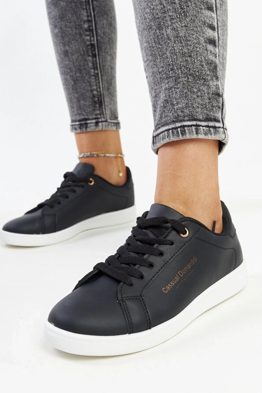 Melnas Furat eko-ādas kedas