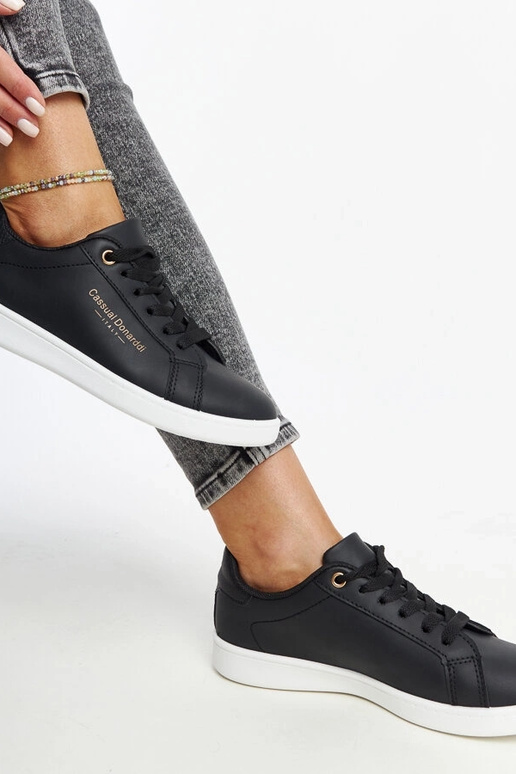 Melnas Furat eko-ādas kedas