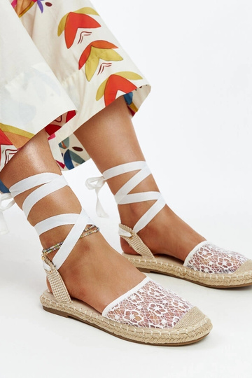 Teha White Lace Open Toe... 2