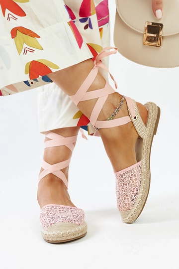 Teha Pink Lace Open Toe... 2