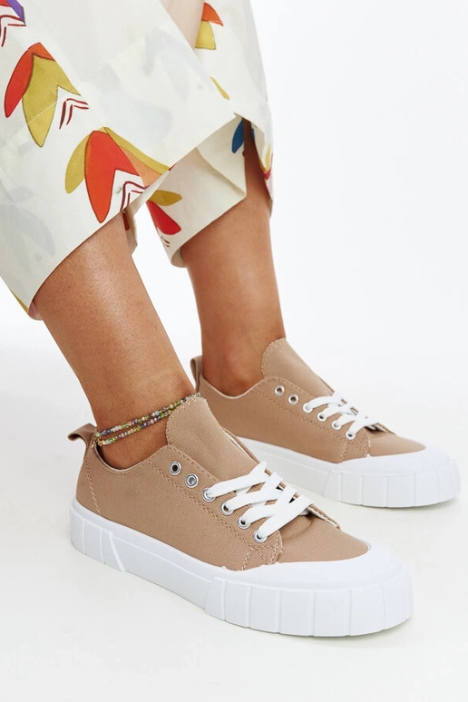 Eduarda brūnas auduma kedas