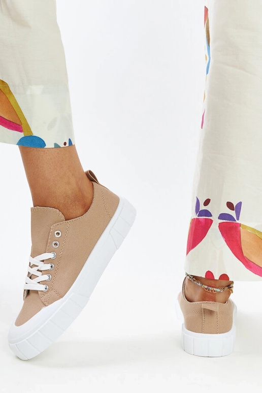 Eduarda brūnas auduma kedas