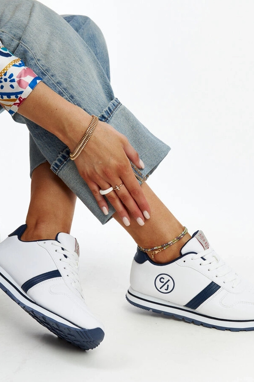 CROSS JEANS baltas un tumši zilas...