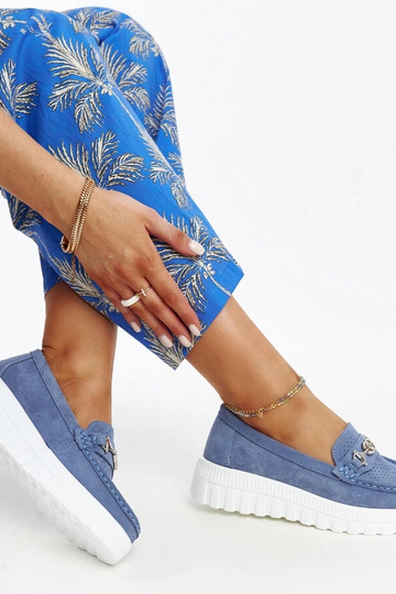 Zili ādas puszābaki ar... 2