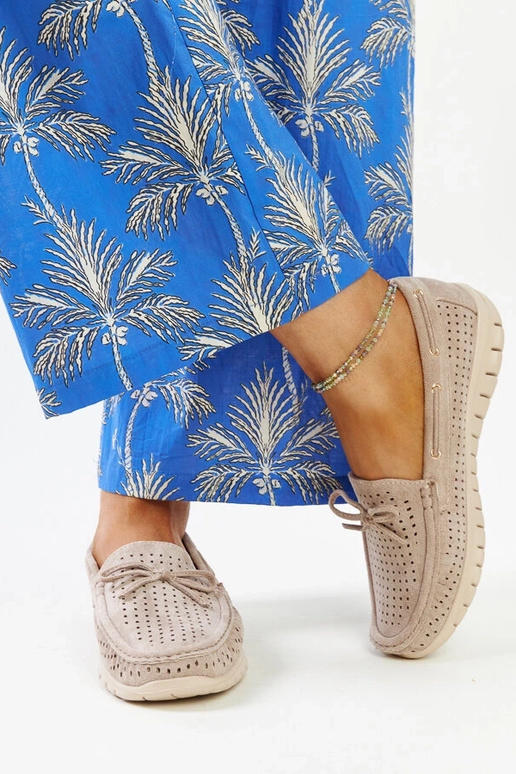 Brūni mokasīni ar ādas iešuvumu Barika