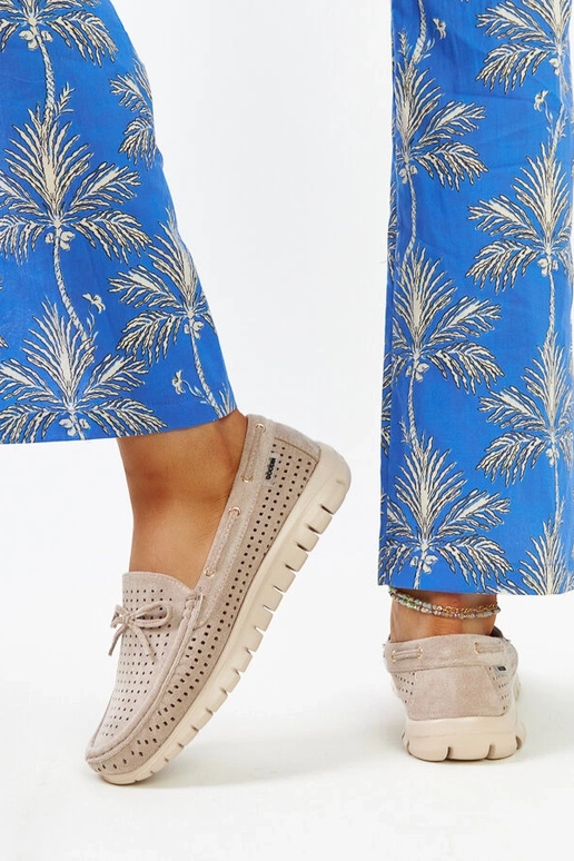 Brūni mokasīni ar ādas iešuvumu Barika