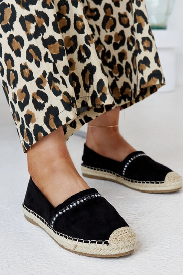 Melnas espadrilas ar... 2