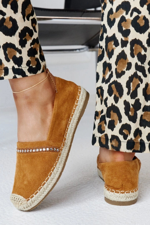 Brūnas espadrilas ar cirkoniem Abia